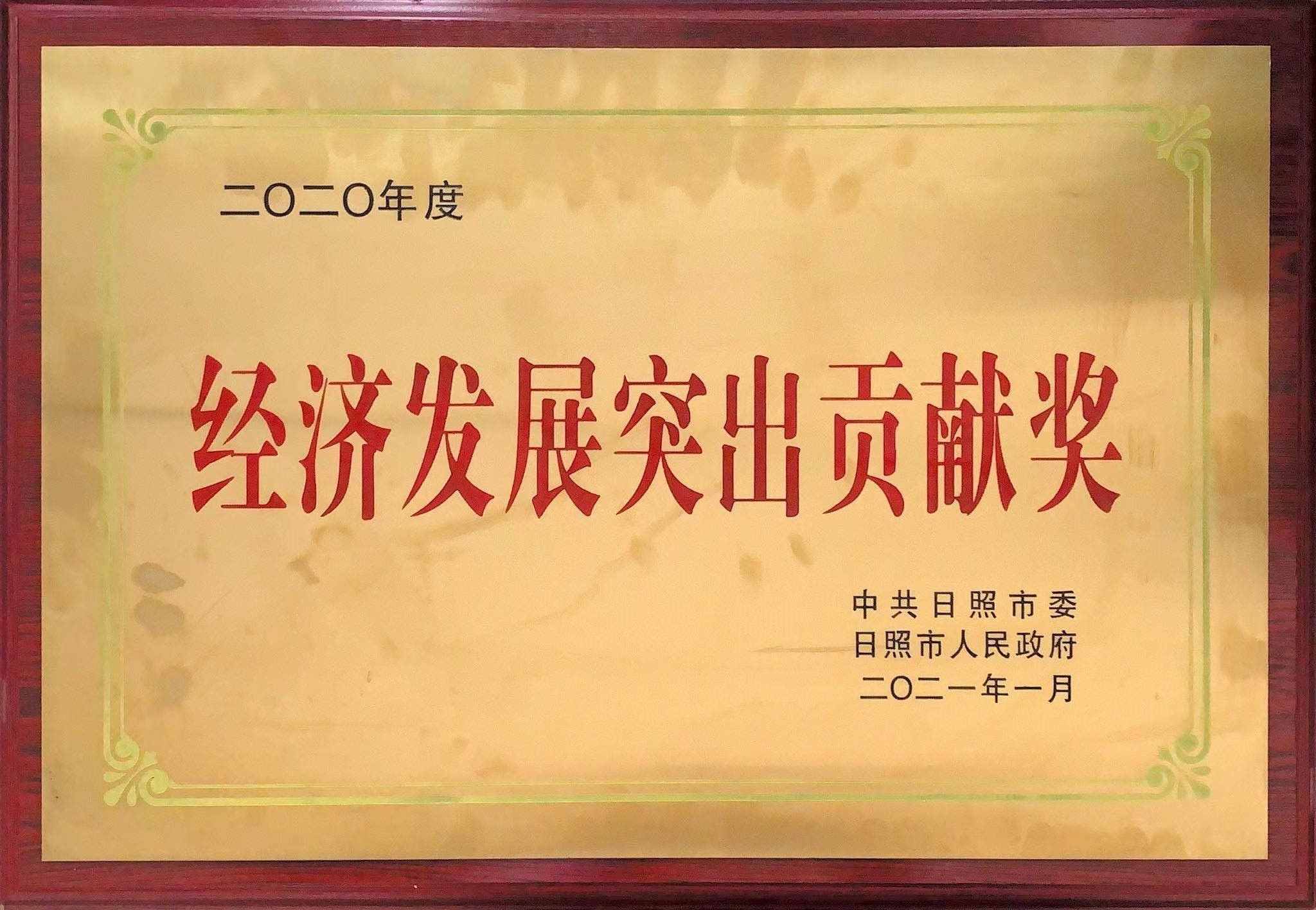 经济发展突出贡献奖